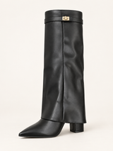 Black Faux Leather