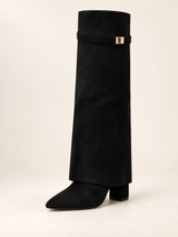 Black Faux Suede