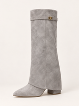 Grey Faux Suede