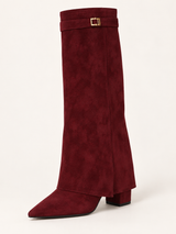 Burgundy Faux Suede